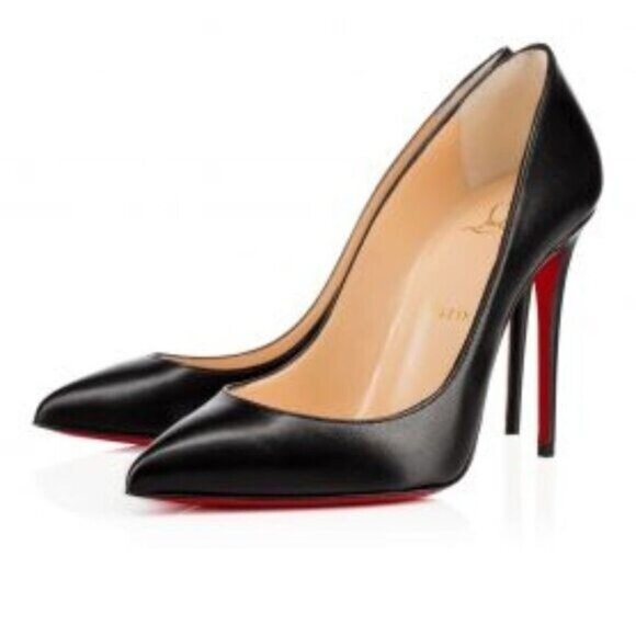 Christian Louboutin Black Nappa Leather Pigalle Follies Pumps 100mm 39.5 - Picture 3 of 16